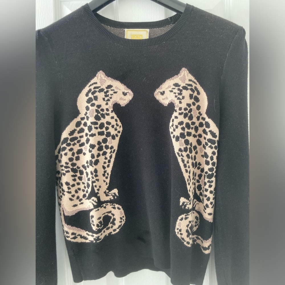 Black Leopard Print Sweater